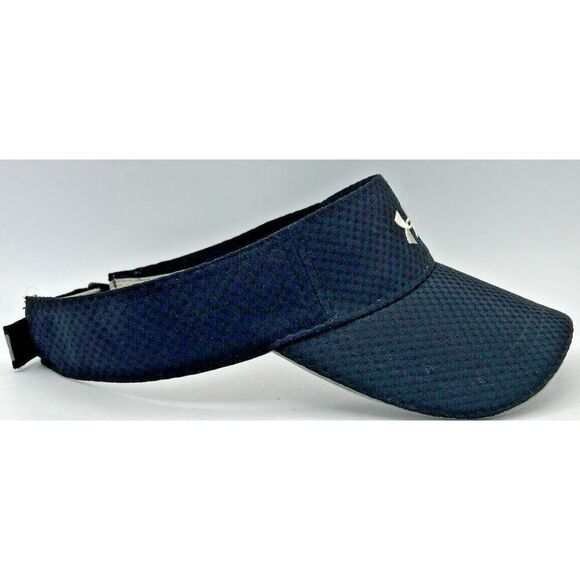 Under Armour Sun Visor Hat Cap Strapback Adult Womens Black Gym Run Golf - Picture 6 of 6